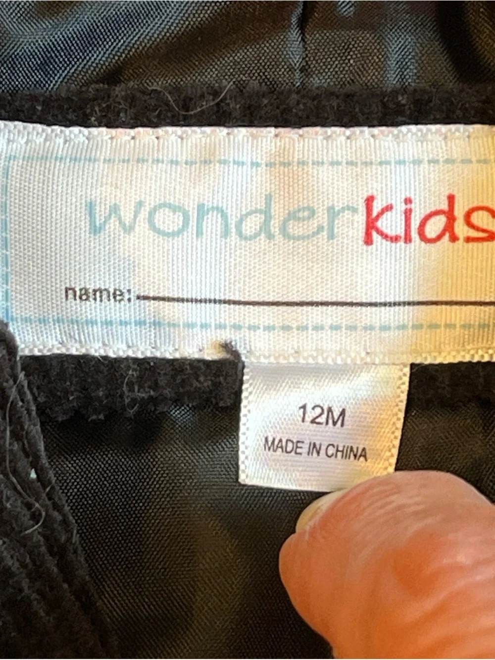 Wonderkids Black Corduroy Blazer Jacket for Kids 12 months